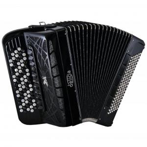 Chromatic button accordion of 44 notes (82 buttons) of C-system and 120 bass with A Mano reeds 